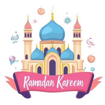 Ramadan Kareem Mosque Illustration Festive Design png