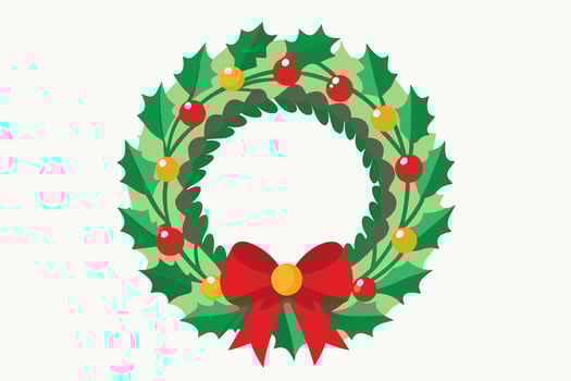 A Festive Wreath Design for Holiday Decor vector