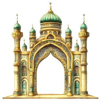 Ornate Islamic Archway Architectural Design Illustration png