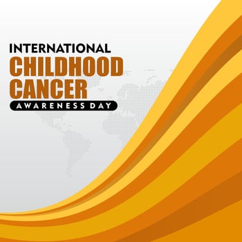 international childhood cancer awareness day background illustration for greeting card vector