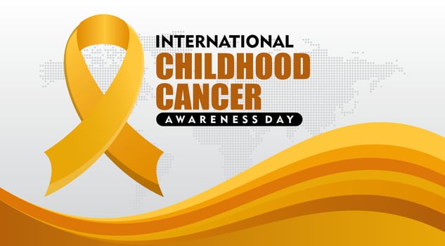 international childhood cancer awareness day vector