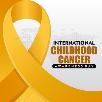 International Childhood Cancer Day observed every year on february. Health Awareness of children. for banner vector