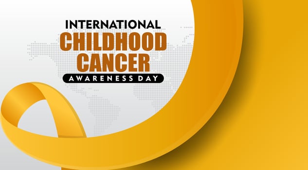 international childhood cancer awareness day background illustration vector