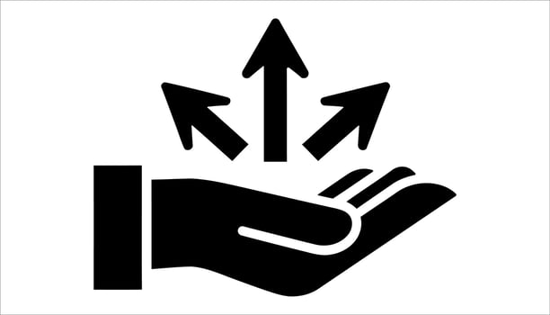 Minimalist decision icon vector