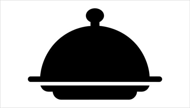 Restaurant cloche icon. flat design best dish icon vector