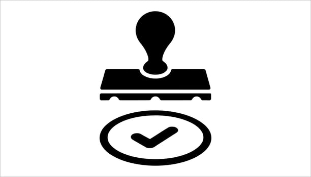 Stamp silhouette icon illustration vector
