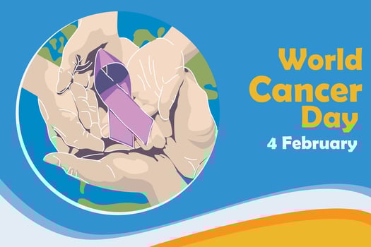 Banner or poster or illustration background Of World Cancer Day On 4 February vector