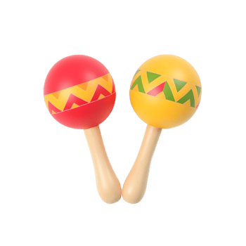 Colorful Maracas Pair Mexican Musical Instruments png