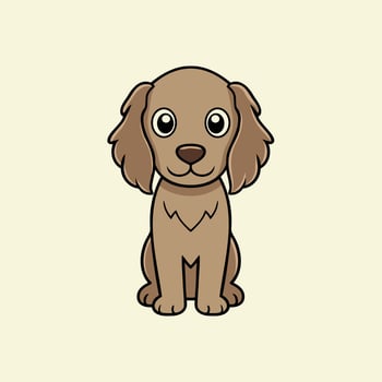 American Water Spaniel Dog Clipart Charming Versatile Hunting Dog Graphics vector