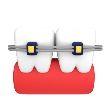 dental braces 3d icon png