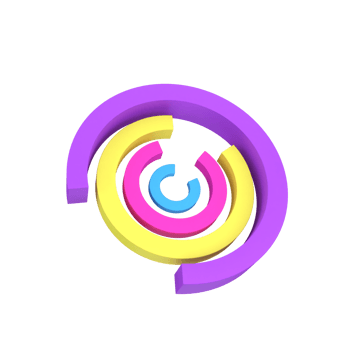 circular bar graph 3d icon png