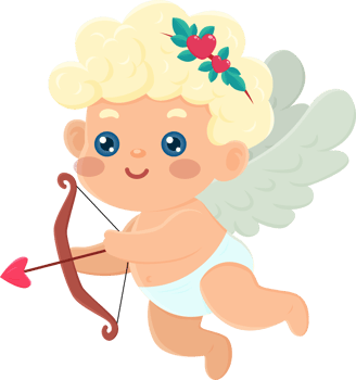 cupid character baby cute cartoon love valentine illustration design png