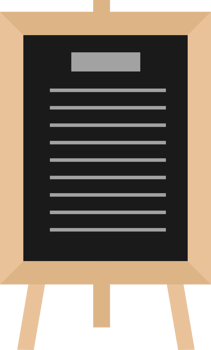 A blackboard with chalk, an icon of traditional office equipment png