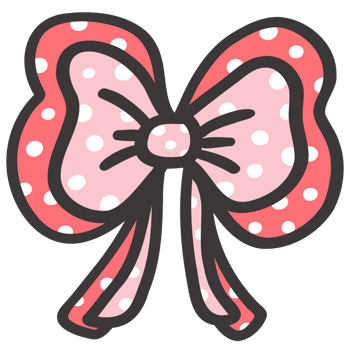 Valentine ribbon bow doodle cartoon hand drawing png