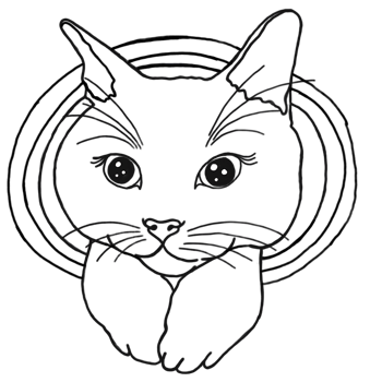 Cute and Cuddly Cat Coloring Page png