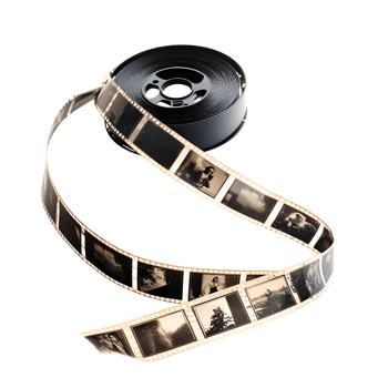 Isolated Film Roll Showing Images Frame by Frame png