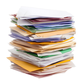 Eye catching Stack of Colorful Paper Sheets png