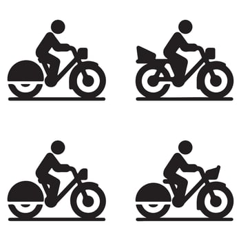 Bike Rider Silhouette Illustration for Sports and Adventure Projects vector