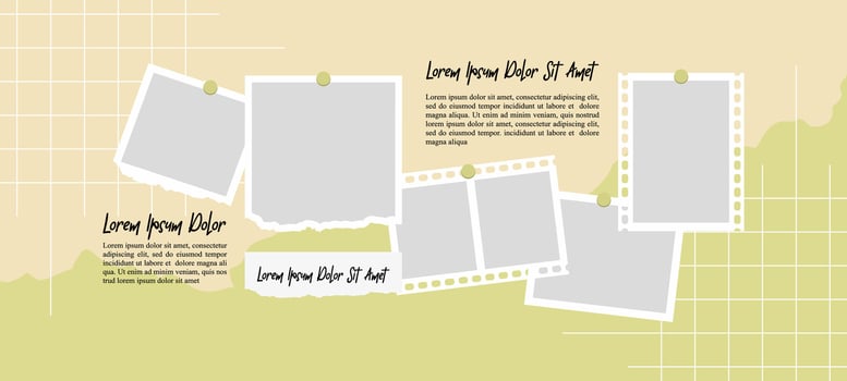 Template Picture photo frame collage collection vector