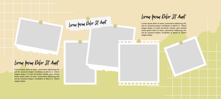 Template Picture collage frames set collection vector