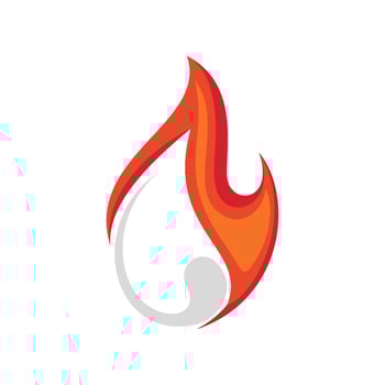 Orange Flame Logo Template Illustration Design. EPS 10. vector