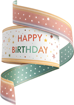 Fun birthday banner with colorful pennants. . png