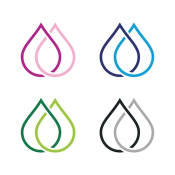 Infinity Line Drop Water Logo Template Illustration Design. EPS 10. vector