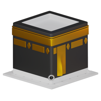 3D render, Kaaba for Islamic Pilgrimage and Spiritual Design, Icon Illustration png