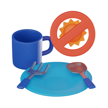 3D render, Fasting with Islamic Spiritual Theme, Icon Illustration png