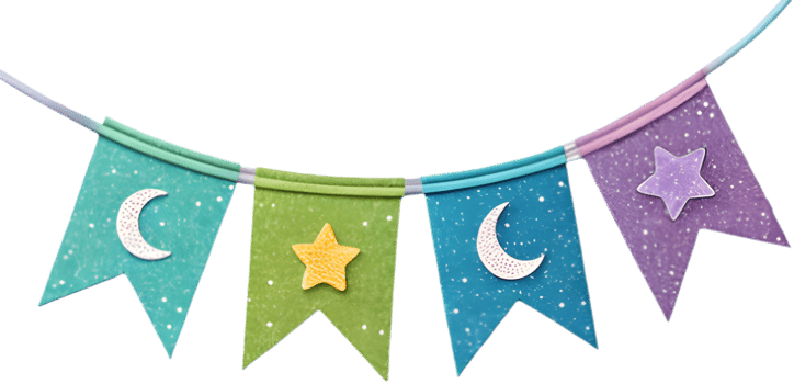 Colorful Party Flags for Vibrant Event Decorations. . png