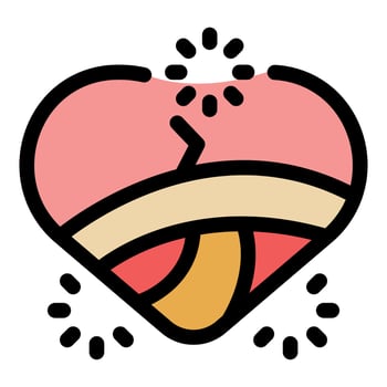 Abstract heart illustration with vibrant colors vector