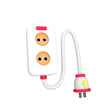 power strip 3d icon png