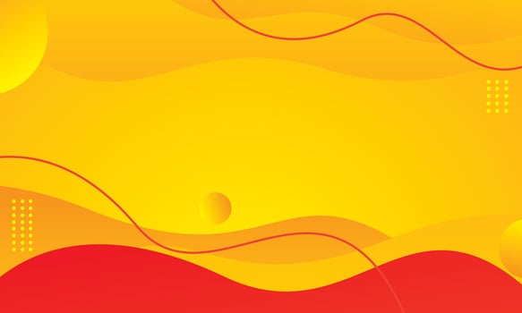 Abstract wave red color on orange background vector