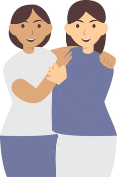 Friendship Cartoon Character vector