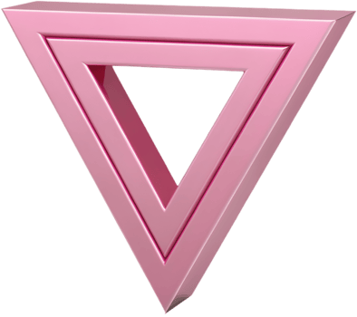 LGBTQ Pride Clipart Featuring Pink Triangle Symbol. . png