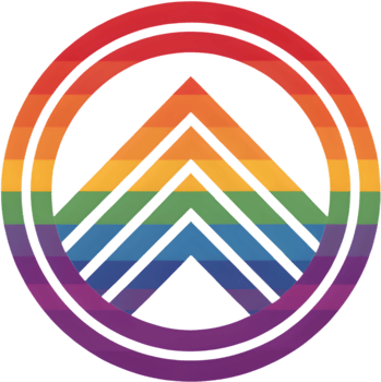 LGBTQ Heart Emblem with a Bold Representation of Love and Pride. . png