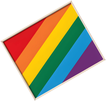 LGBTQ Flag Symbol of Love and Unity in a Colorful Pride Display. . png