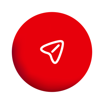 A red circle with a white arrow on it png