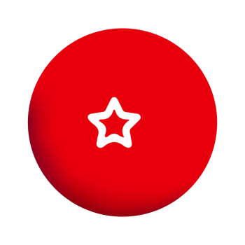 A red ball with a star on it png