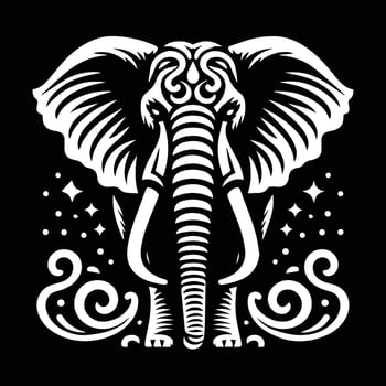 Mandala Design of Sacred Elephants in a Mystical Setting vector