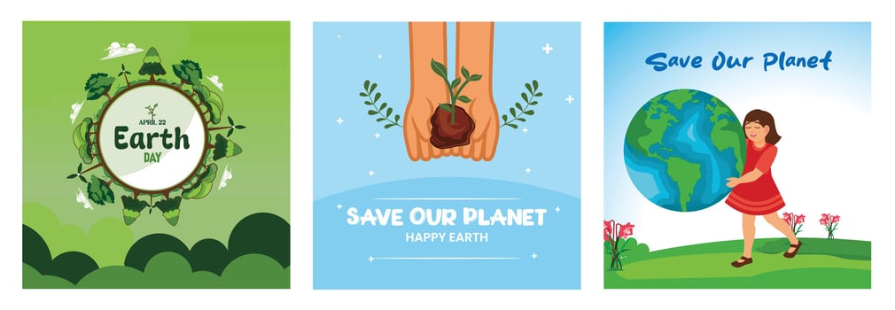 Illustration depicting Earth Day with eco-friendly ecology. vector