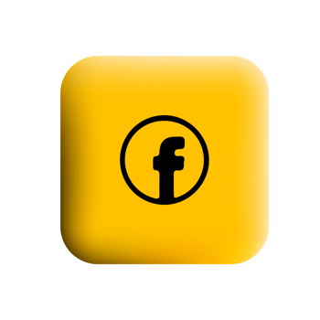 Facebook icon on yellow square button png