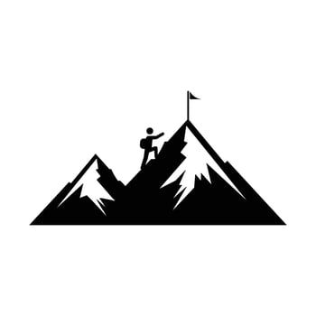 Summit icon logo design template isolated illustration vector