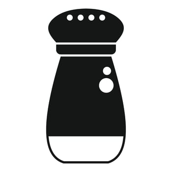 A black and white salt shaker icon on a white background vector