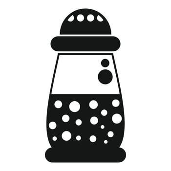 Salt shaker icon representing kitchen utensil for seasoning food vector