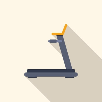 Treadmill machine inspiring fitness and healthy lifestyle vector