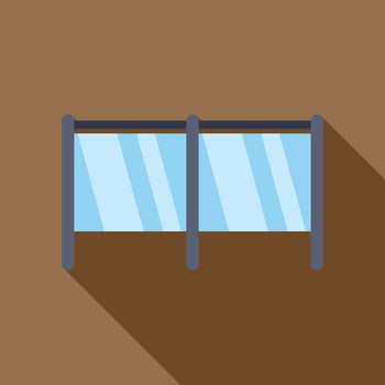 A glass window with a long shadow on a brown background vector
