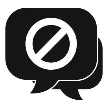 No speech bubble icon illustration vector