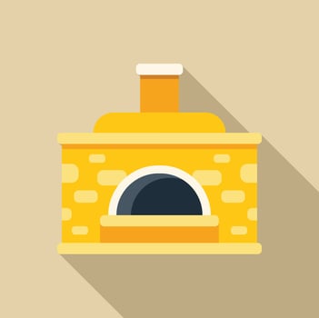 Traditional clay oven baking bread and pizza in bakery or pizzeria vector