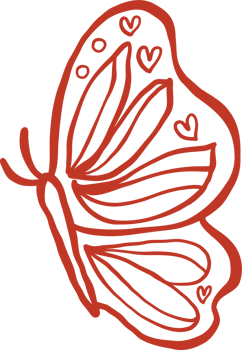 Retro Butterly Doodle Outline Hand drawn png